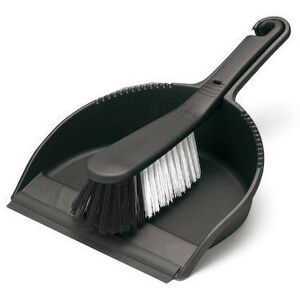 Addis Dustpan and Stiff Brush Set, Black, 22.5 x 31.5 x 11 cm Addis Dustpan and Stiff Brush Set, Black, 22.5 x 31.5 x 11 cm