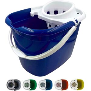 TDBS THE DUSTPAN AND BRUSH STORE 12L Mop Bucket Wringer Floor Mopping Industrial Cleaning Home Blue TDBS THE DUSTPAN AND BRUSH STORE 12L Mop Bucket Wringer Floor Mopping Industrial Cleaning Home Blue