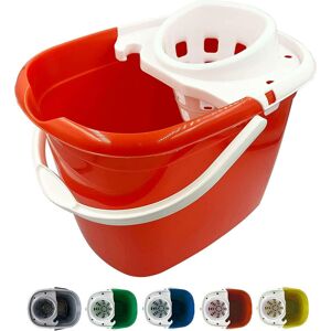 TDBS THE DUSTPAN AND BRUSH STORE 12L Red Mop Bucket with Removable Wringer - Colour-Coded for High-Risk Areas (Co TDBS THE DUSTPAN AND BRUSH STORE 12L Red Mop Bucket with Removable Wringer - Colour-Coded for High-Risk Areas (Co