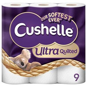 Cushelle Ultra Quilted Toilet Paper - 9 Rolls, 2-Ply Cushioned Sheets, 21.46 m p Cushelle Ultra Quilted Toilet Paper - 9 Rolls, 2-Ply Cushioned Sheets, 21.46 m p