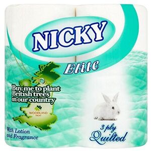 Toilet Rolls Nicky 3 Ply White - 10 Packs of 4 rolls (40 toilet rolls in total) Toilet Rolls Nicky 3 Ply White - 10 Packs of 4 rolls (40 toilet rolls in total)