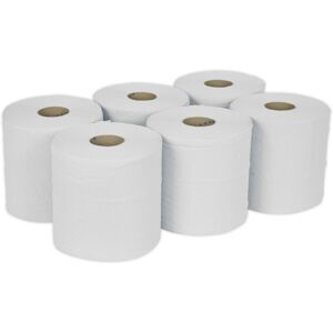 Loops 6 PACK 150m White 2-Ply Embossed Paper Roll - 190mm Wide - Perforated Paper Wipe Loops 6 PACK 150m White 2-Ply Embossed Paper Roll - 190mm Wide - Perforated Paper Wipe