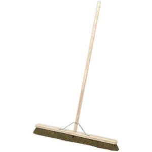 Loops 900mm Extra Wide Soft Bristled Broom - Wooden Handle - Metal Support Beam Loops 900mm Extra Wide Soft Bristled Broom - Wooden Handle - Metal Support Beam