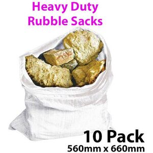 Loops 10 Pack Heavy Duty Builders Rubble Sacks 560mm x 660mm 70GSM Brick Sand Gravel Loops 10 Pack Heavy Duty Builders Rubble Sacks 560mm x 660mm 70GSM Brick Sand Gravel