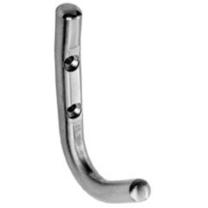 Loops Slimline One Piece Coat Hook 55mm Projection Bright Stainless Steel Loops Slimline One Piece Coat Hook 55mm Projection Bright Stainless Steel