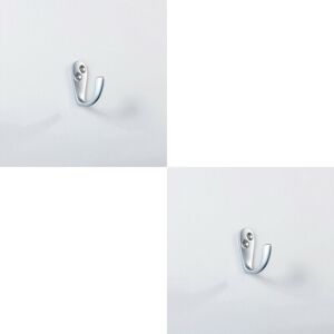 Loops 2x Victorian One Piece Single Bathroom Robe Hook 40mm Projection Satin Chrome Loops 2x Victorian One Piece Single Bathroom Robe Hook 40mm Projection Satin Chrome