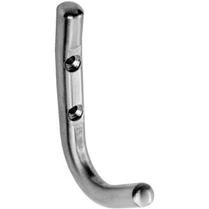 Loops Slimline One Piece Coat Hook 55mm Projection Satin Stainless Steel Loops Slimline One Piece Coat Hook 55mm Projection Satin Stainless Steel