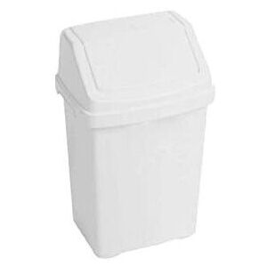 High Grade 8l Ice White Wham Plastic Flip Top Waste Bin by Wham High Grade 8l Ice White Wham Plastic Flip Top Waste Bin by Wham