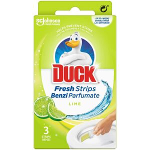 Duck Toilet Fresh Strips, Toilet Bowl Cleaner & Descaler, Lime, 3 Strips Duck Toilet Fresh Strips, Toilet Bowl Cleaner & Descaler, Lime, 3 Strips