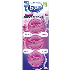 Bloo In Cistern Triple Blocks Rose with Long Lasting Anti-Limescale Cleaning, Fo Bloo In Cistern Triple Blocks Rose with Long Lasting Anti-Limescale Cleaning, Fo