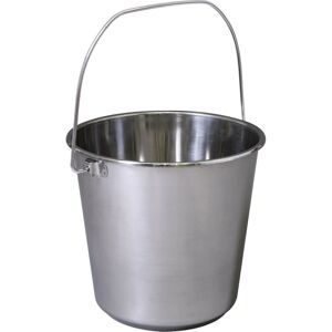 Loops Heavy Duty 12 Litre Stainless Steel Mop Bucket - Carry Handle - Large Water Pail Loops Heavy Duty 12 Litre Stainless Steel Mop Bucket - Carry Handle - Large Water Pail