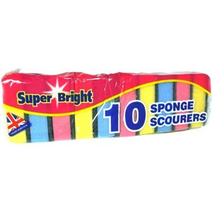 Super Bright 10 Kitchen Sponge Scourers Super Bright 10 Kitchen Sponge Scourers