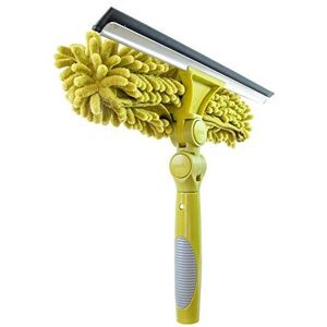 DOCAZOO DocaPole Window Squeegee + Scrubber Combo Attachment (w/ 3 Squeegee Blad DOCAZOO DocaPole Window Squeegee + Scrubber Combo Attachment (w/ 3 Squeegee Blad