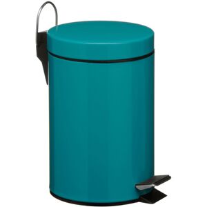 Premier Housewares Turquoise Pedal Bin - 3 Ltr - Pedal Bin Premier Housewares Turquoise Pedal Bin - 3 Ltr - Pedal Bin