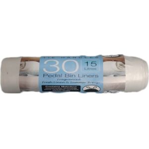 Tidyz Scented Pedal Bin Liners Tie Handles 15L 30 Fresh Linen & Breeze Tidyz Scented Pedal Bin Liners Tie Handles 15L 30 Fresh Linen & Breeze
