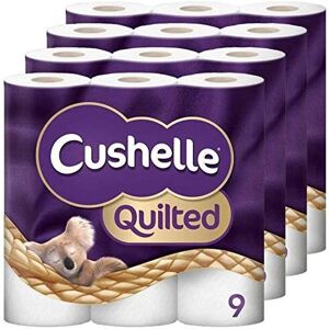 Cushelle Quilted 9 Roll Toilet Roll Tissue Paper (4 Packs (36 Rolls)) Cushelle Quilted 9 Roll Toilet Roll Tissue Paper (4 Packs (36 Rolls))
