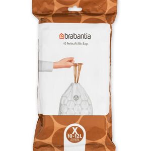 Brabantia Size X Bin Liners In A Dispenser Pack - 10 12L - 40 Bags Brabantia Size X Bin Liners In A Dispenser Pack - 10 12L - 40 Bags