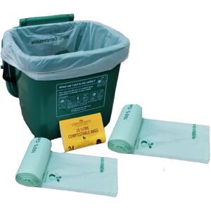 Groundsman 10L Compostable Food Waste Caddy Bags 48 Biodegradable Bin Liners Groundsman 10L Compostable Food Waste Caddy Bags 48 Biodegradable Bin Liners