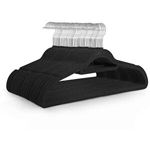 KEPLIN Velvet Hangers (45cm) 50pk Thin Non-Slip Clothes Coathangers with Tie Ba KEPLIN Velvet Hangers (45cm) 50pk Thin Non-Slip Clothes Coathangers with Tie Ba