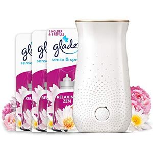 Glade Sense & Spray Air Freshener Diffuser & 3 Refills, Automatic Spray for Home Glade Sense & Spray Air Freshener Diffuser & 3 Refills, Automatic Spray for Home