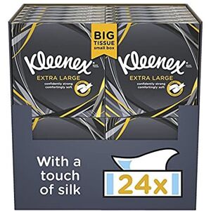 Kleenex Extra Large Facial Tissues, 100% Recyclable Packaging, 24 Compact Tissue Kleenex Extra Large Facial Tissues, 100% Recyclable Packaging, 24 Compact Tissue