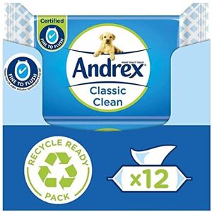 Andrex Classic Clean Washlets - Toilet Tissue Wet Wipes with Micellar Water - Fl Andrex Classic Clean Washlets - Toilet Tissue Wet Wipes with Micellar Water - Fl