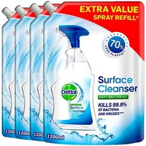 Dettol Refill Antibacterial All Purpose Surface Disinfectent Cleaning Spray, 1.2 Dettol Refill Antibacterial All Purpose Surface Disinfectent Cleaning Spray, 1.2