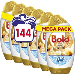 Bold Washing Liquid Laundry Detergent Gel, 144 Washes (840 ml x 6), Gold Orchid, Bold Washing Liquid Laundry Detergent Gel, 144 Washes (840 ml x 6), Gold Orchid,