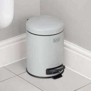 Black & Decker (Grey, 5L) BLACK+DECKER Stainless Steel Dome Shaped Pedal Bins with Soft Close L Black & Decker (Grey, 5L) BLACK+DECKER Stainless Steel Dome Shaped Pedal Bins with Soft Close L