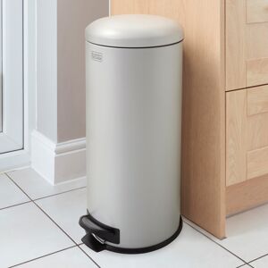 Black & Decker (Grey, 30L) BLACK+DECKER Stainless Steel Dome Shaped Pedal Bins with Soft Close Black & Decker (Grey, 30L) BLACK+DECKER Stainless Steel Dome Shaped Pedal Bins with Soft Close