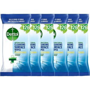 Dettol Cleansing Surface Wipes 126 Large Antibacterial Wipes 6 Packs Dettol Cleansing Surface Wipes 126 Large Antibacterial Wipes 6 Packs