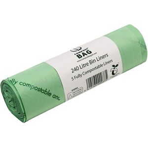 Biobag 240L X 5 Bags Fully Compostable Wheelie Bin Liners Sacks Biobag 240L X 5 Bags Fully Compostable Wheelie Bin Liners Sacks