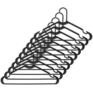 Whitmor 5037777 Plastic Suit Hanger, Black - Pack of 10 Whitmor 5037777 Plastic Suit Hanger, Black - Pack of 10