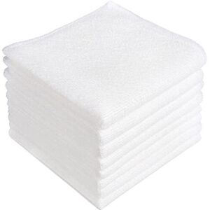 AIDEA Microfiber cleaning cloths White-8PK, Strong Water Absorption, Lint-Free, AIDEA Microfiber cleaning cloths White-8PK, Strong Water Absorption, Lint-Free,