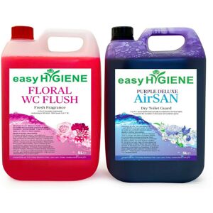 Easy HYGIENE PURPLE AirSAN 5L CHEMICAL dry Portable TOILET fluid Cleaner & FLORAL FLUSH Easy HYGIENE PURPLE AirSAN 5L CHEMICAL dry Portable TOILET fluid Cleaner & FLORAL FLUSH