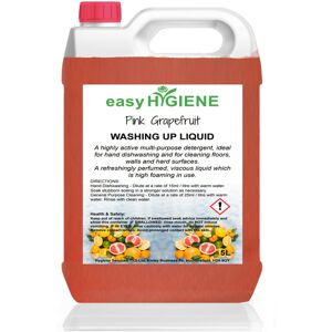 Easy HYGIENE PINK GRAPEFRUIT 5L WASHING UP LIQUID 5 Litre five Perfumed Easy HYGIENE PINK GRAPEFRUIT 5L WASHING UP LIQUID 5 Litre five Perfumed