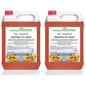 Easy HYGIENE PINK GRAPEFRUIT 10L WASHING UP LIQUID 2x 5 Litre five Perfumed Easy HYGIENE PINK GRAPEFRUIT 10L WASHING UP LIQUID 2x 5 Litre five Perfumed