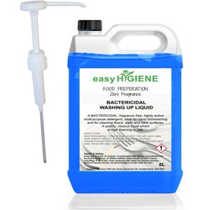 Easy HYGIENE BLUE BAC Pump 5L Food Prep WASHING UP LIQUID 1x 5 Litre five Bactericidal Easy HYGIENE BLUE BAC Pump 5L Food Prep WASHING UP LIQUID 1x 5 Litre five Bactericidal