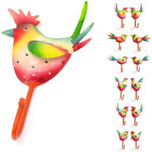 Carousel Home Decorative Hand Painted Multi Coloured Dotty Metal Bird Wall Hook - Coat Hook Carousel Home Decorative Hand Painted Multi Coloured Dotty Metal Bird Wall Hook - Coat Hook