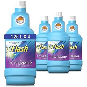 Flash Powermop Refill Liquid, Floor Cleaner, Fresh, 5 Litres (1.25 L x 4) Flash Powermop Refill Liquid, Floor Cleaner, Fresh, 5 Litres (1.25 L x 4)