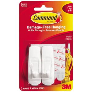 3M Command Self-Adhesive Hook (White) 3M Command Self-Adhesive Hook (White)