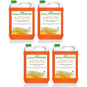 Easy HYGIENE SQUEEZED ORANGE FLUSH 20L CHEMICAL TOILET fluid Cleaner Portable ORANGE rinse 4x Easy HYGIENE SQUEEZED ORANGE FLUSH 20L CHEMICAL TOILET fluid Cleaner Portable ORANGE rinse 4x