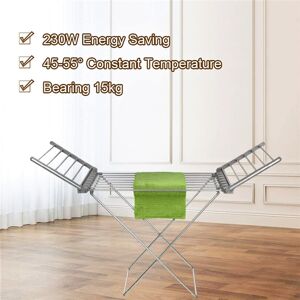 DWD Electric Heated 230w Clothes Airer with Wings Indoor Rack Stable Legs 5 Min DWD Electric Heated 230w Clothes Airer with Wings Indoor Rack Stable Legs 5 Min