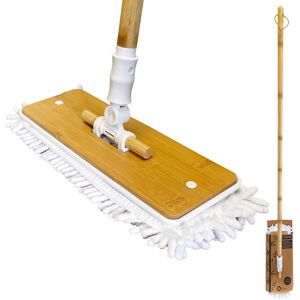 The Dustpan & Brush Store Microfibre Mop Bamboo Head with Handle Cleaner Floor Tile Dust The Dustpan & Brush Store Microfibre Mop Bamboo Head with Handle Cleaner Floor Tile Dust