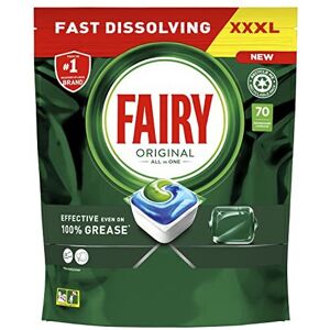 Fairy All-In-1 Dishwasher Tablets Bulk, 70 Tablets, Original, Effective Even On Fairy All-In-1 Dishwasher Tablets Bulk, 70 Tablets, Original, Effective Even On
