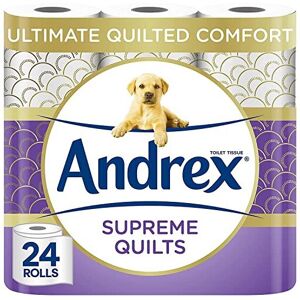 Andrex Supreme Quilts Quilted Toilet Paper - Toilet Roll Pack - 25% Thicker Than Andrex Supreme Quilts Quilted Toilet Paper - Toilet Roll Pack - 25% Thicker Than