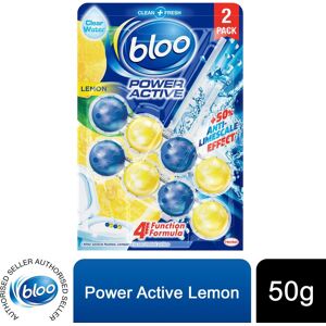 Bloo Toilet Rim Block Colour Active Lemon for AntiLimescale, 2x50g Bloo Toilet Rim Block Colour Active Lemon for AntiLimescale, 2x50g
