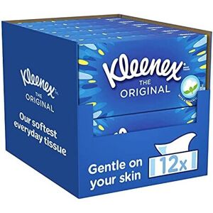 Kleenex Original Facial Tissues - Pack of 12 Tissue Boxes - Soft Tissues for Eve Kleenex Original Facial Tissues - Pack of 12 Tissue Boxes - Soft Tissues for Eve