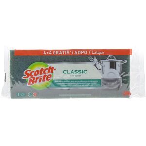 3M Scotch-Brite Classic Scrub Sponge 4+4 Combo Pack - 8 Pack, Durable Non-Scratc 3M Scotch-Brite Classic Scrub Sponge 4+4 Combo Pack - 8 Pack, Durable Non-Scratc