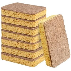 Yolaist 8 Pack Eco Compostable Sponge Kitchen Dish Sponge Biodegradable Washing Up Scrub Yolaist 8 Pack Eco Compostable Sponge Kitchen Dish Sponge Biodegradable Washing Up Scrub